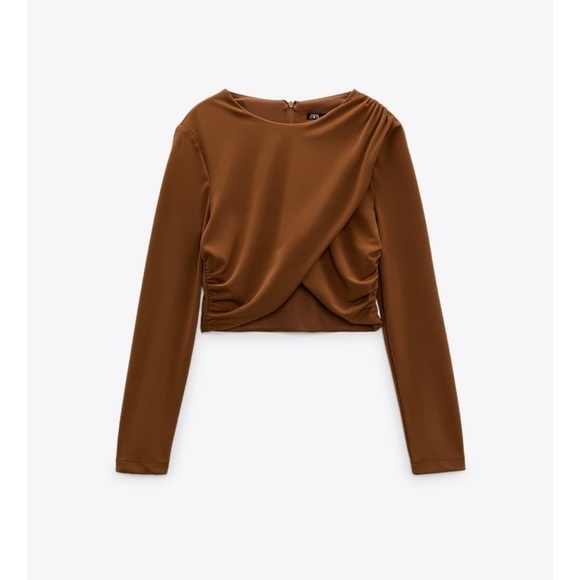 Zara DRAPED CROP TOP​ - Picture 3 of 5